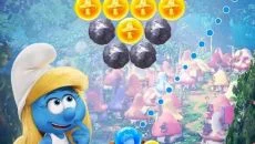 Smurfs Bubble Story - permainan dalam genre Teka-teki