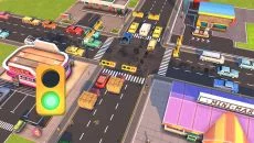 Traffic Panic Boom Town - permainan dalam genre Simulator
