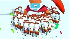 Crowd Fight 3D - permainan dalam genre Arkade