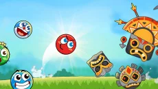 Red Bounce Ball Heroes - permainan dalam genre Pandangan samping