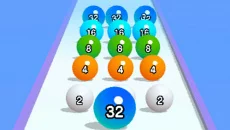 Ball Run 2048 - permainan dalam genre Pelari