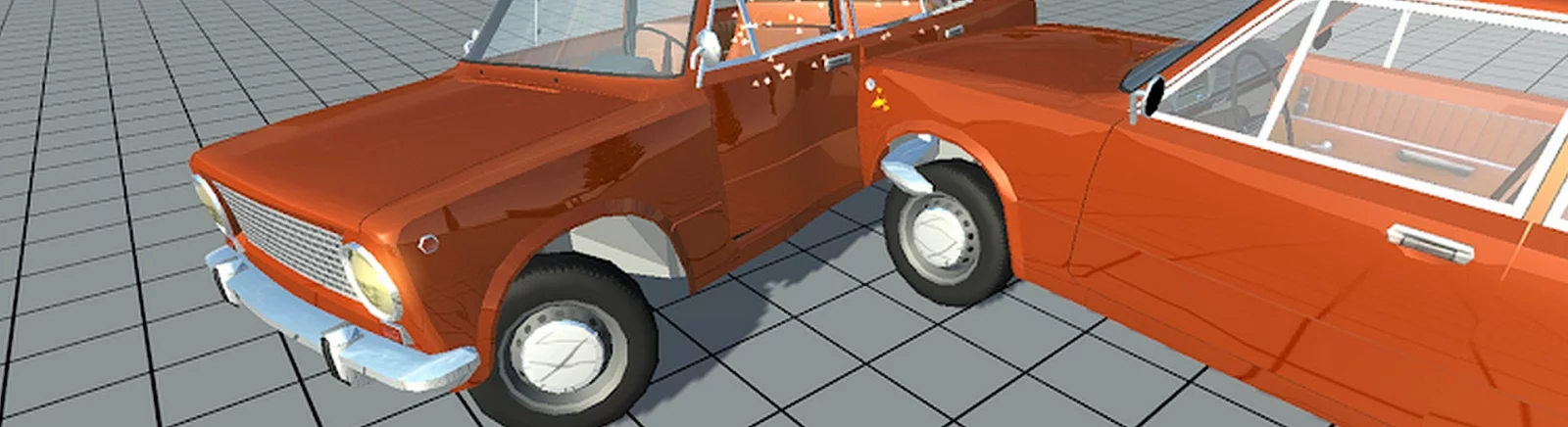 Simple Car Crash Physics Sim — Лада Приора - полицейская / Mobil / Transportasi