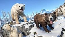 Arctic Polar Bear Family Sim