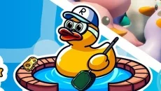 Quackdzilla: Pool Cleaning Simulator - permainan dalam genre Pandangan dari orang pertama