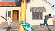 Granny Kick Neighbor - permainan dalam genre Penembak