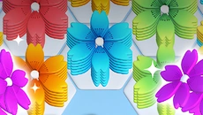 Flower Hexa Puzzle Offline 3D - permainan dalam genre Pandangan dari atas